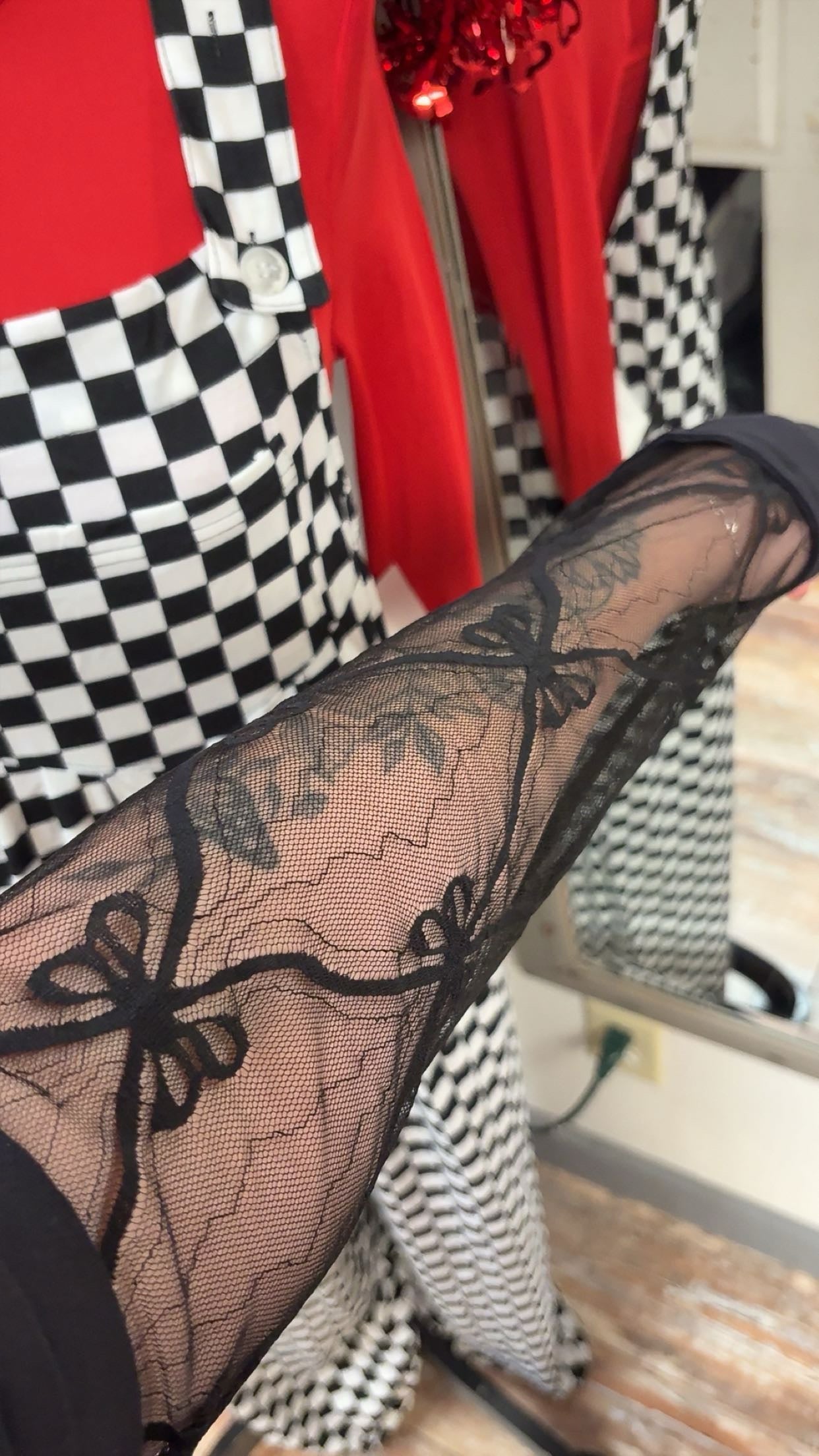 Bow Textured Patchwork Long Sleeve