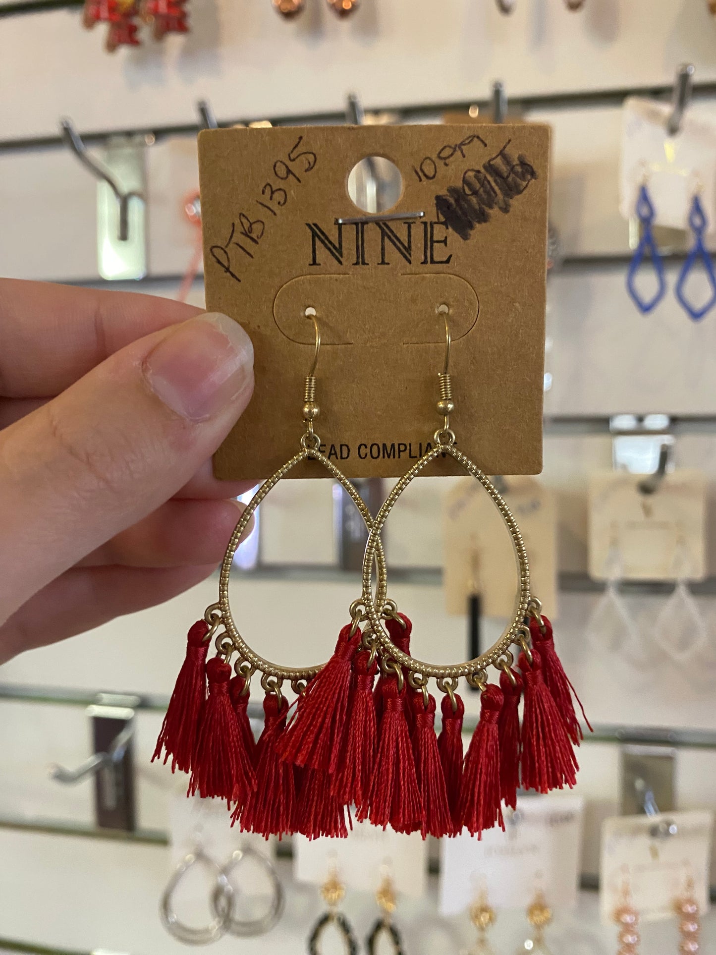 Red Tassel Earrings