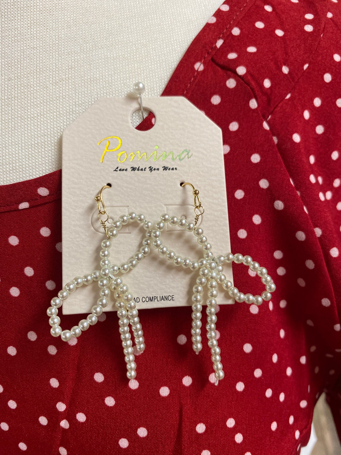 Pearl Bow Earring