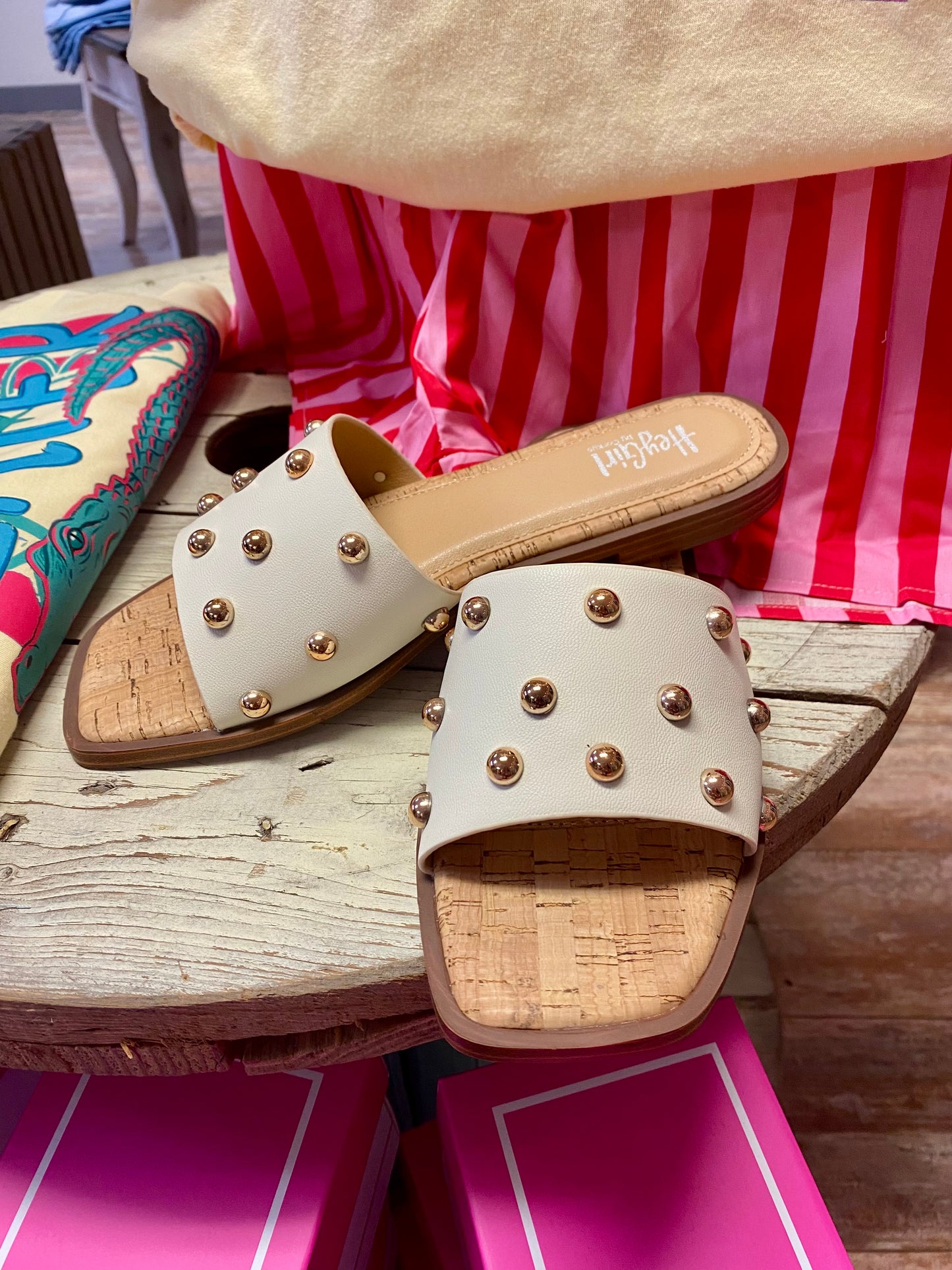 Come Aboard White One Strap Sandal