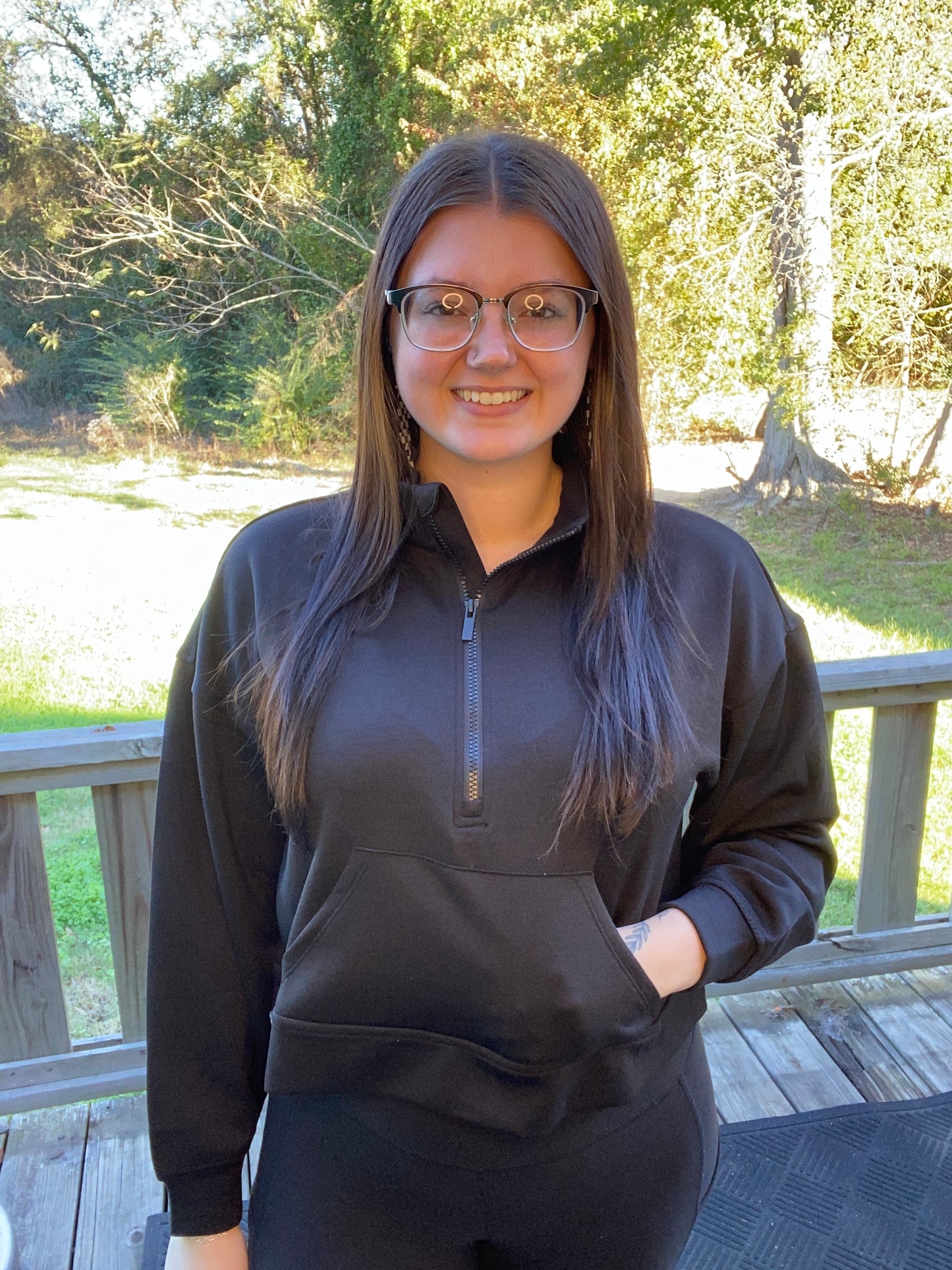 Scuba Half Zip Pullover With Kangaroo Pockets