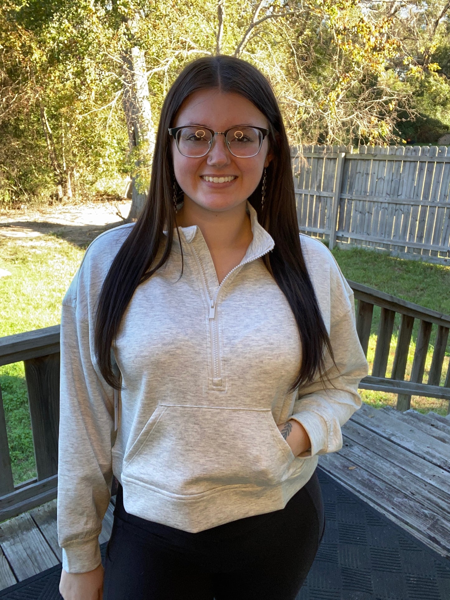 Scuba Half Zip Pullover With Kangaroo Pockets
