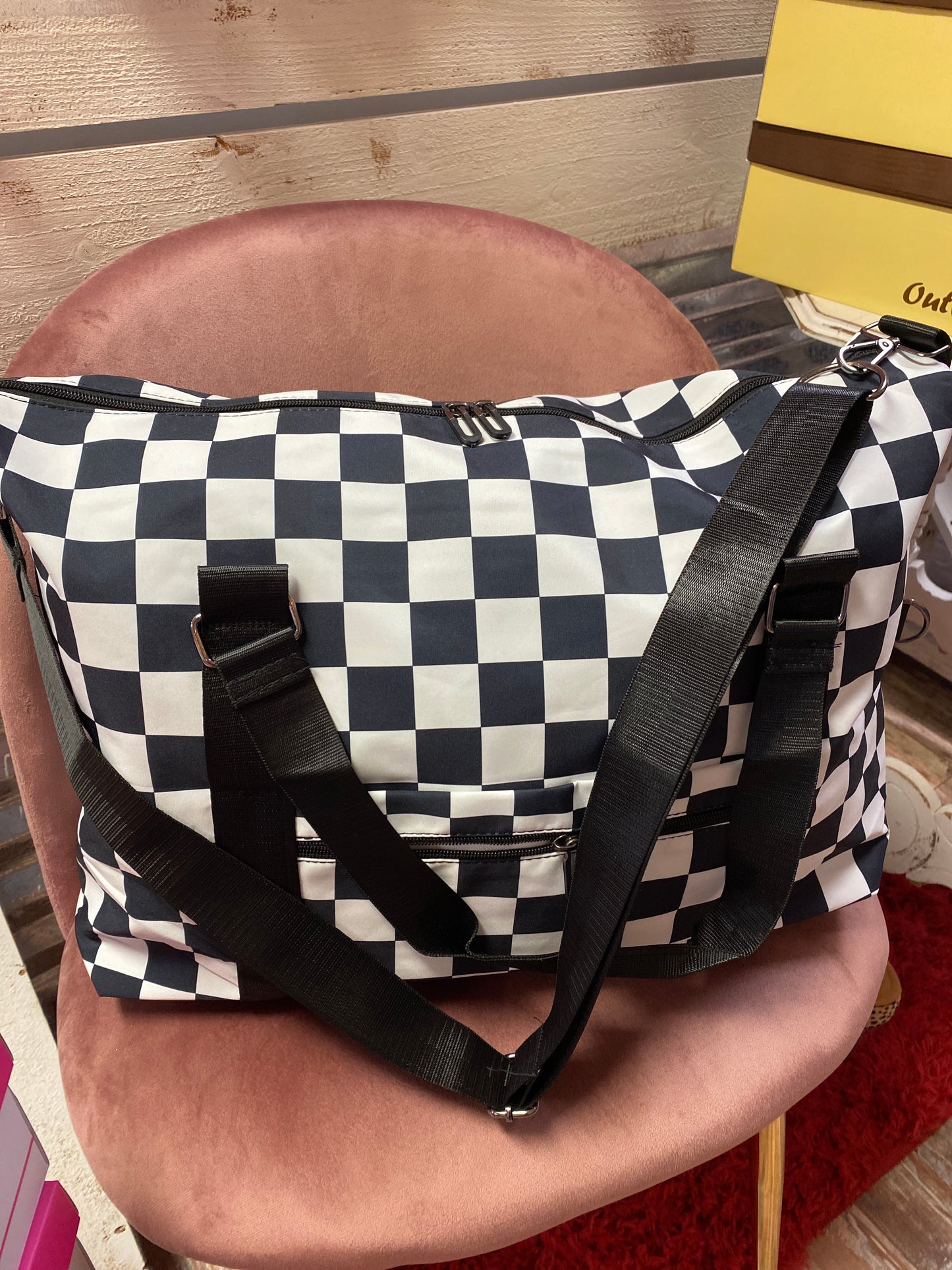 Checkered Travel Bag