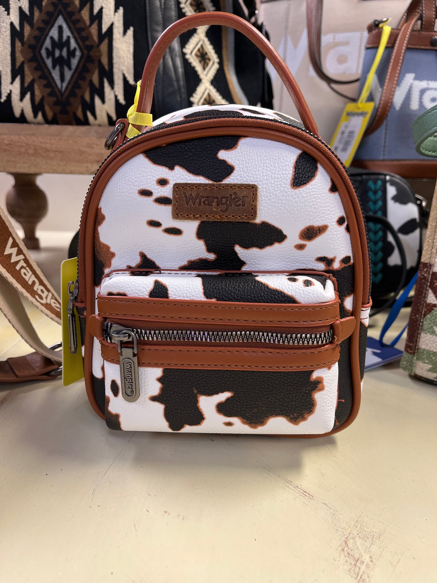 Wrangler Brown Cow Print Mini Backpack