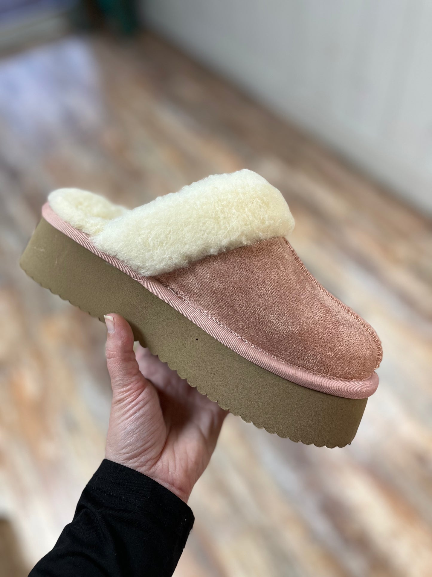 Corky Blush Faux Suede Slip On