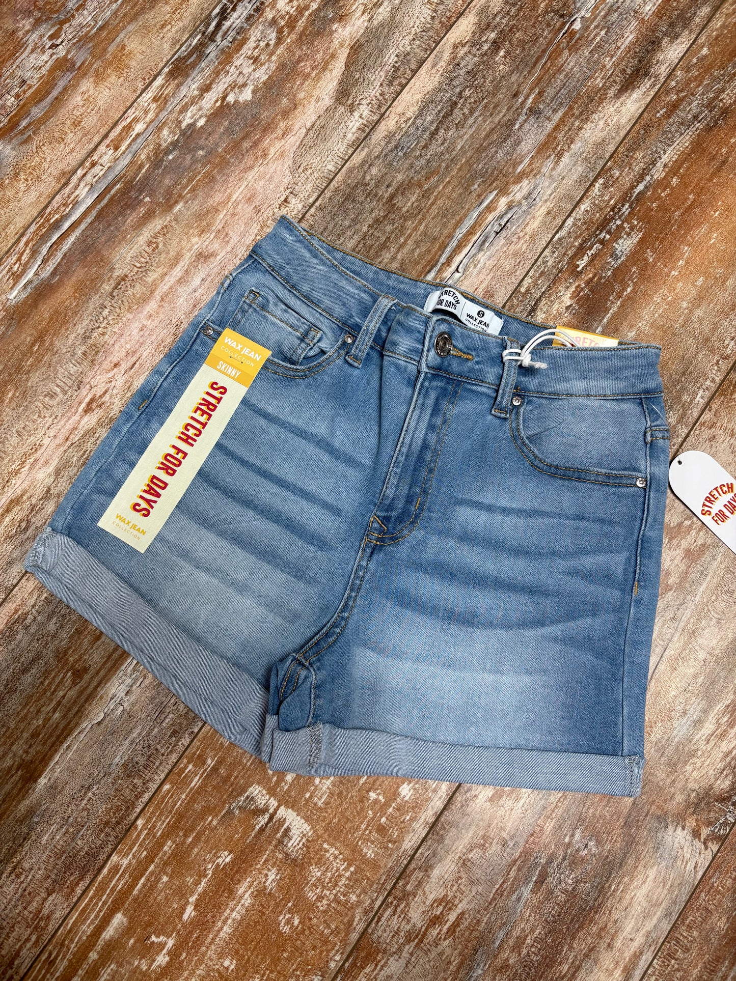 Rolled Cuff Denim Shorts