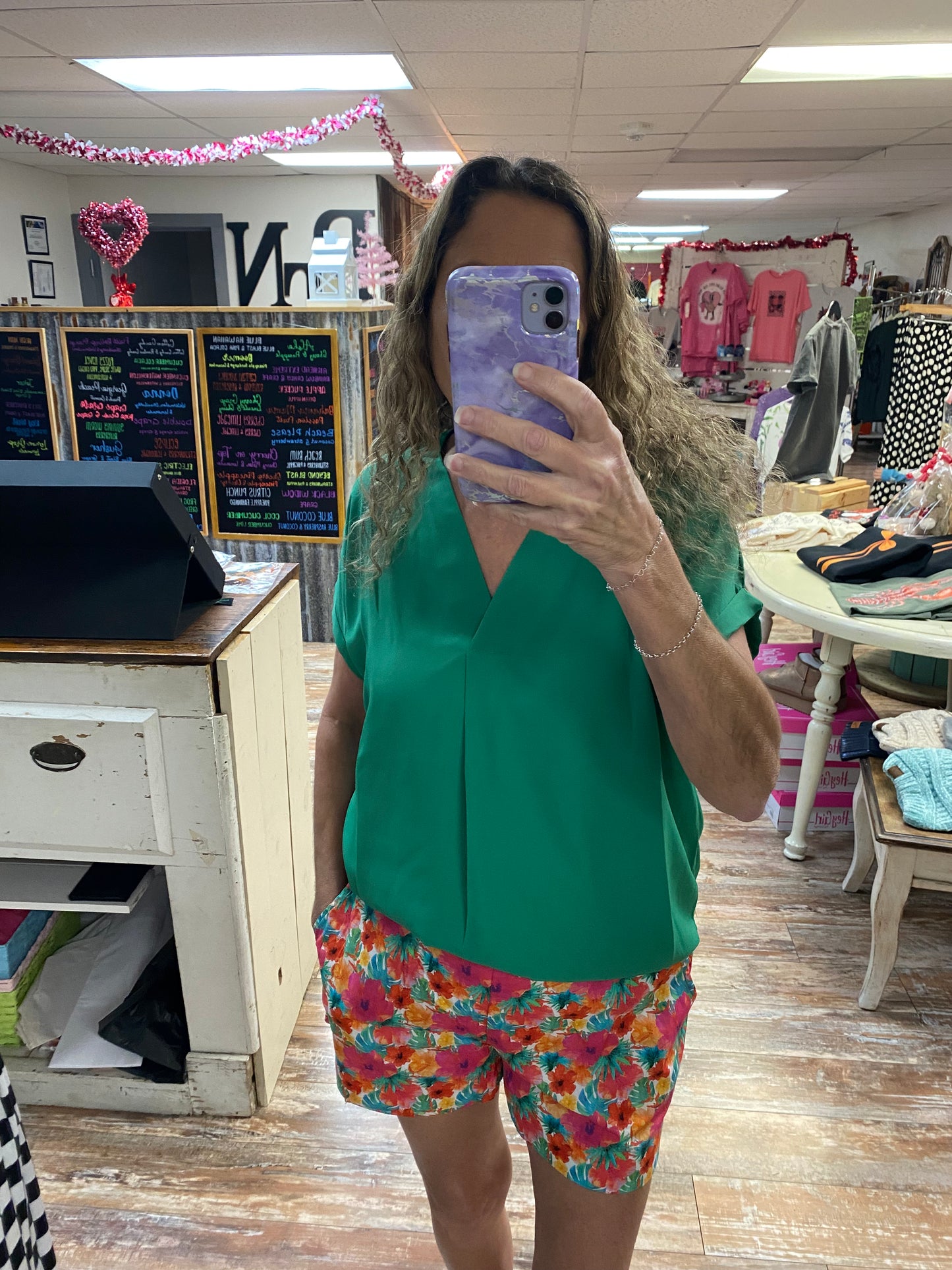 Tropical Floral Casual Outing Shorts