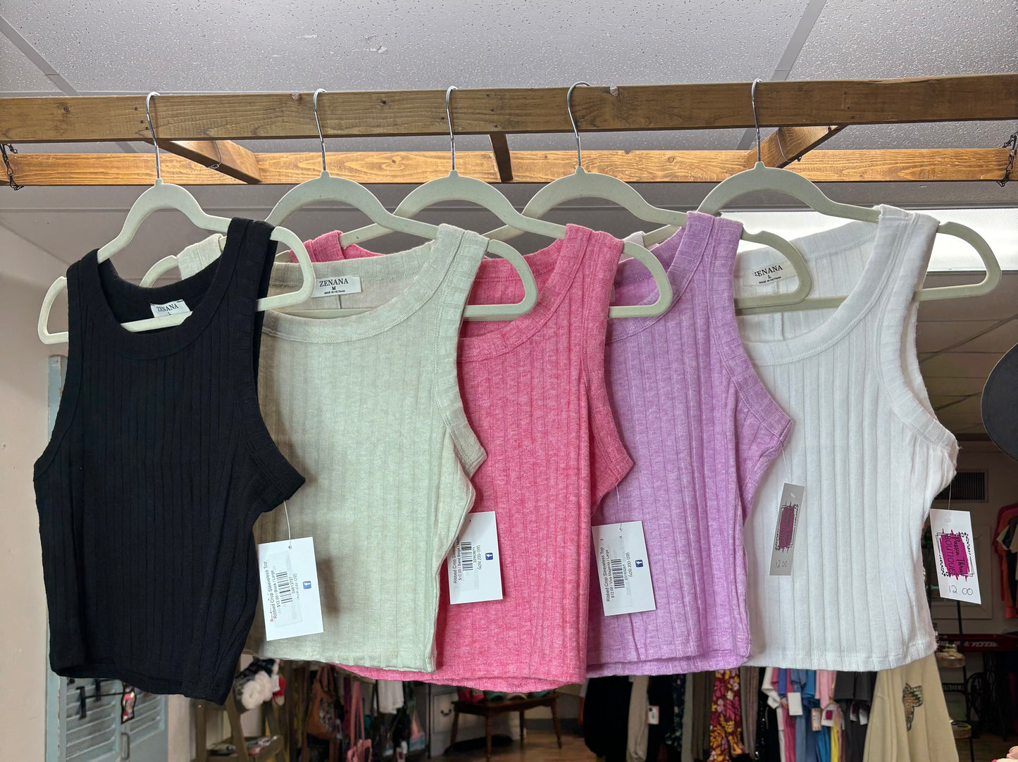 Ribbed Crop Sleeveless Top