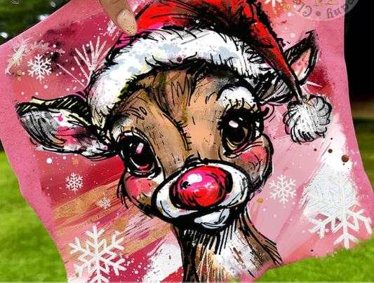 Reindeer Brushstrokes Tee Or Pullover
