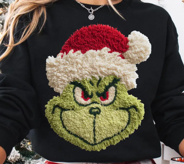 Faux Yarn Green Mean Guy Tee Or Pullover