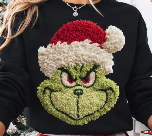 Faux Yarn Green Mean Guy Tee Or Pullover