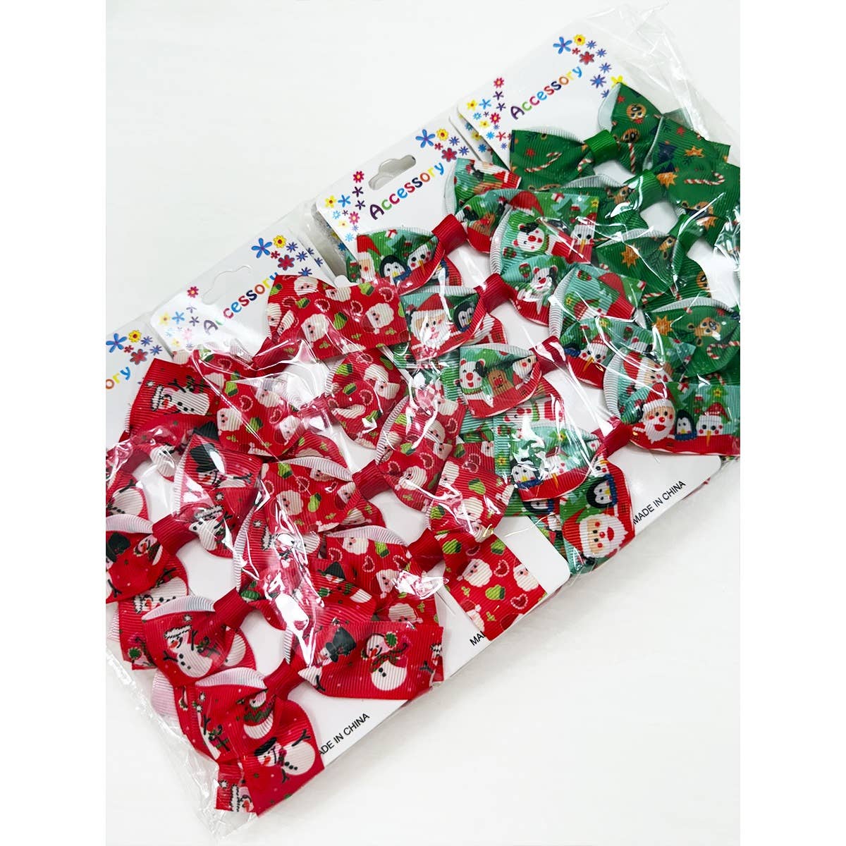 Christmas Theme Hair Bow Clip Set