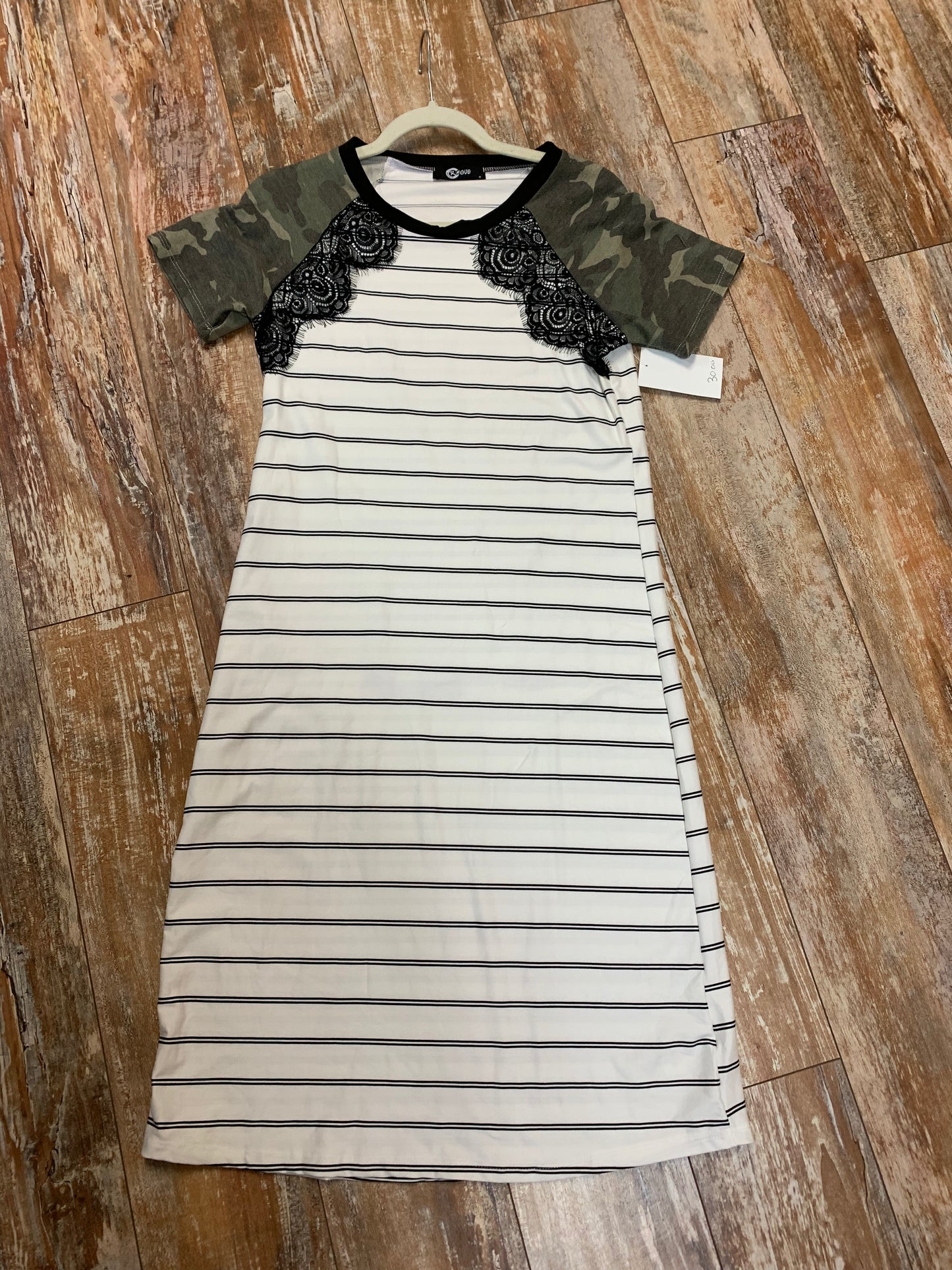 Stripe Camo Sleeve Dress