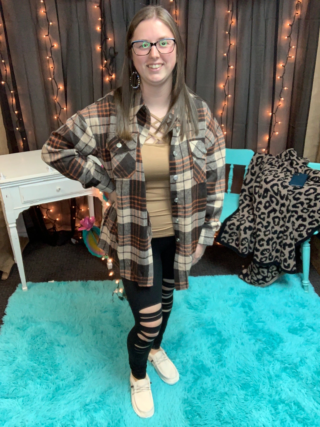 Plus Laser Cut Leggings
