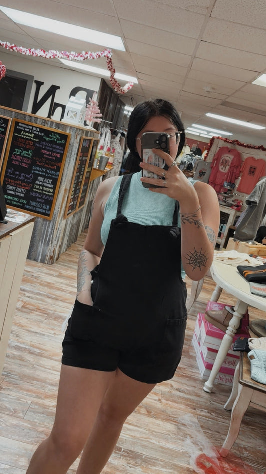 Zenana Washed Knot Strap Romper