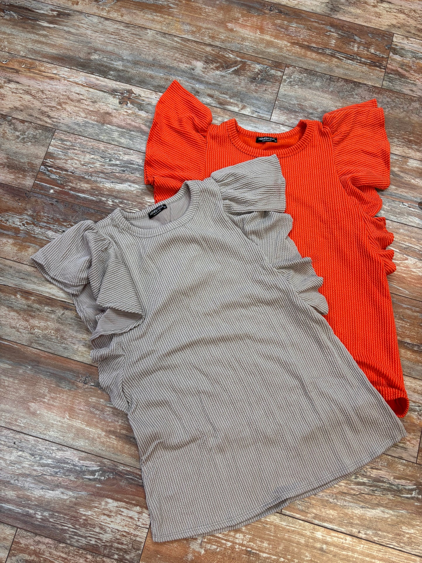 Short Ruffled Sleeve Top