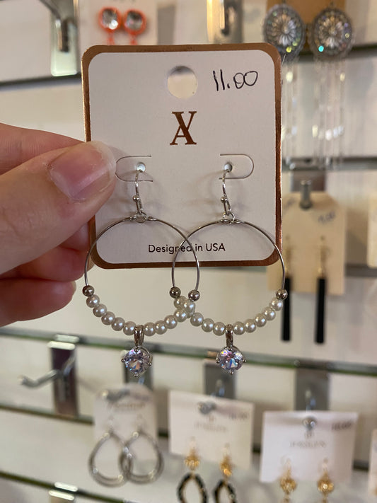 Pearl And Diamond Earrings
