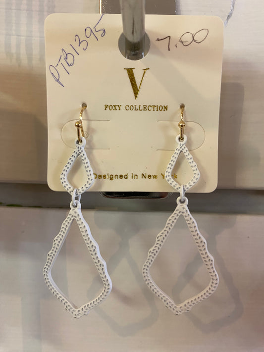 White earrings