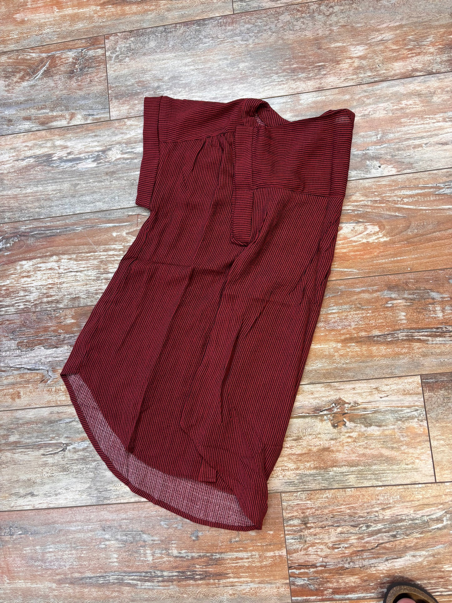 Pinstripe Short Sleeve Button Down