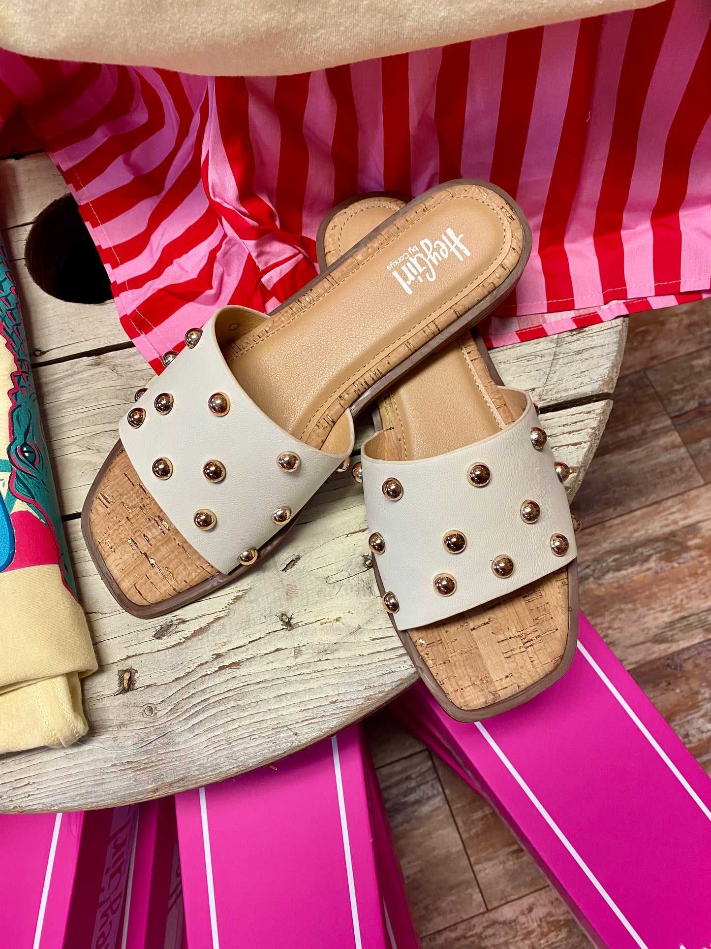 Come Aboard White One Strap Sandal