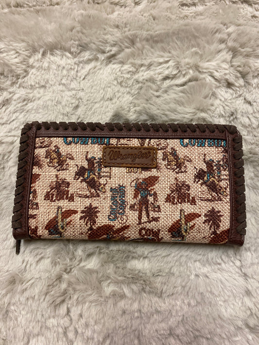Wrangler Vintage Retro Cowboy Print Wallet