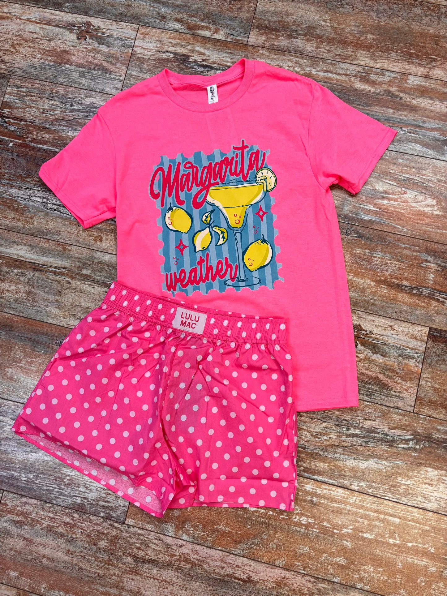 Dark/Light Pink Polka Lulu Mac Shorts