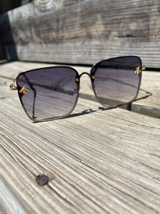 Honey Bee Square Framed Sunglasses