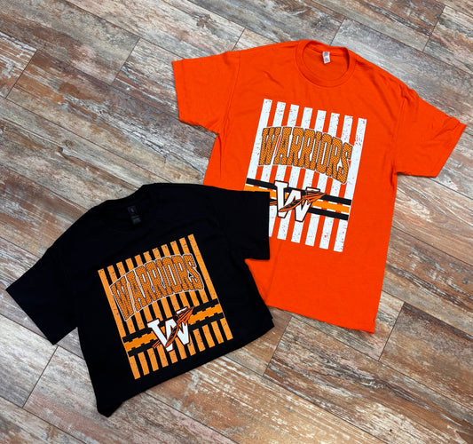 Orange/Black Striped Warrior Tee