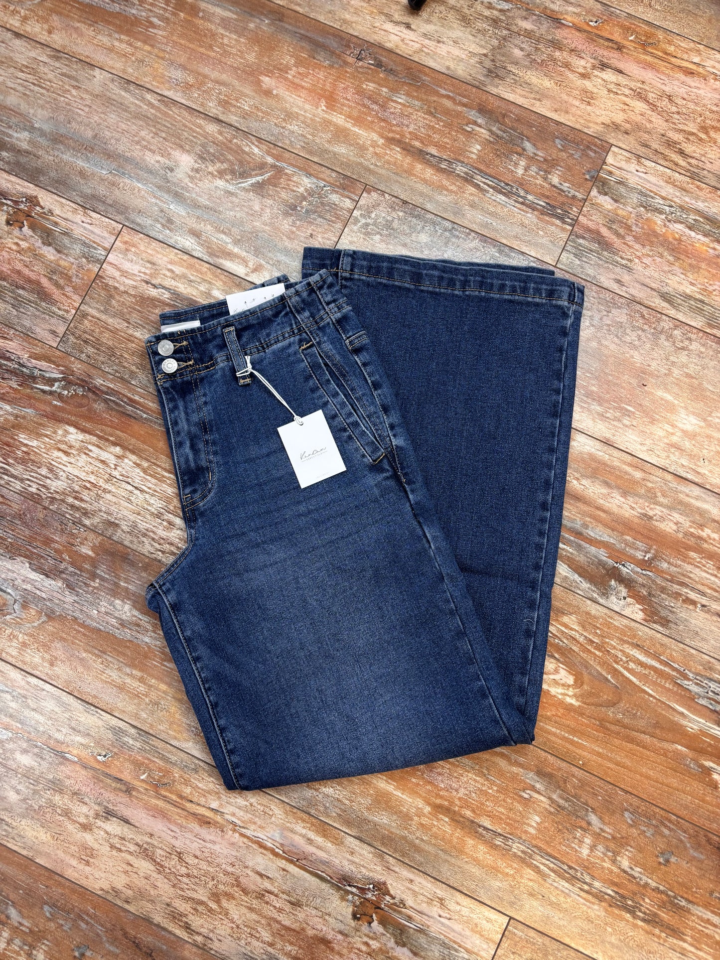 Crater High Rise Wide Leg - Dark