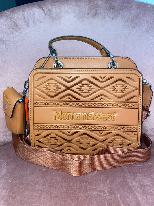 Montana West Embroidered Aztec Tote/Crossbody