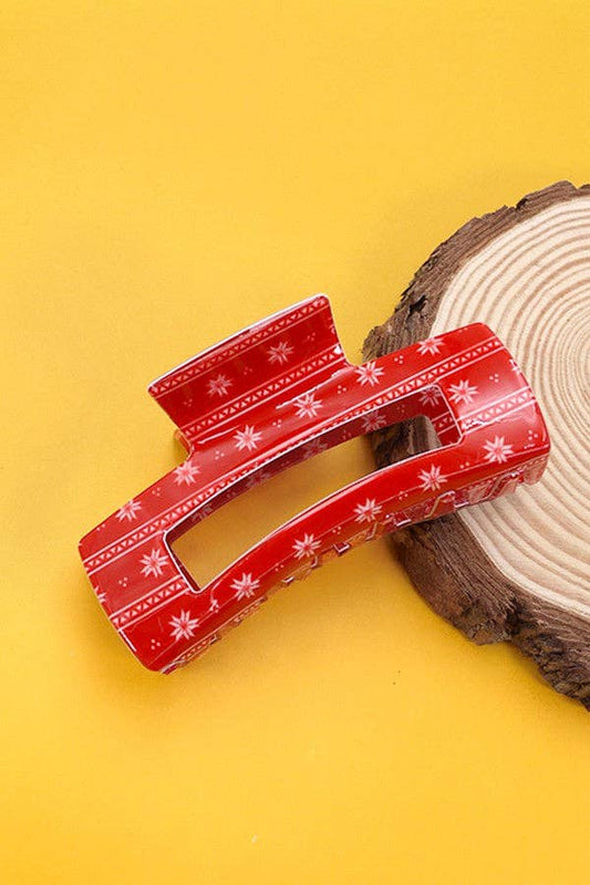 CHRISTMAS SNOWFLAKE HAIR CLAW CLIP