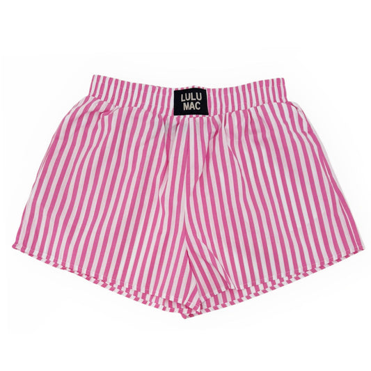 LULU MAC PINK GINGHAM BOXER SHORTS