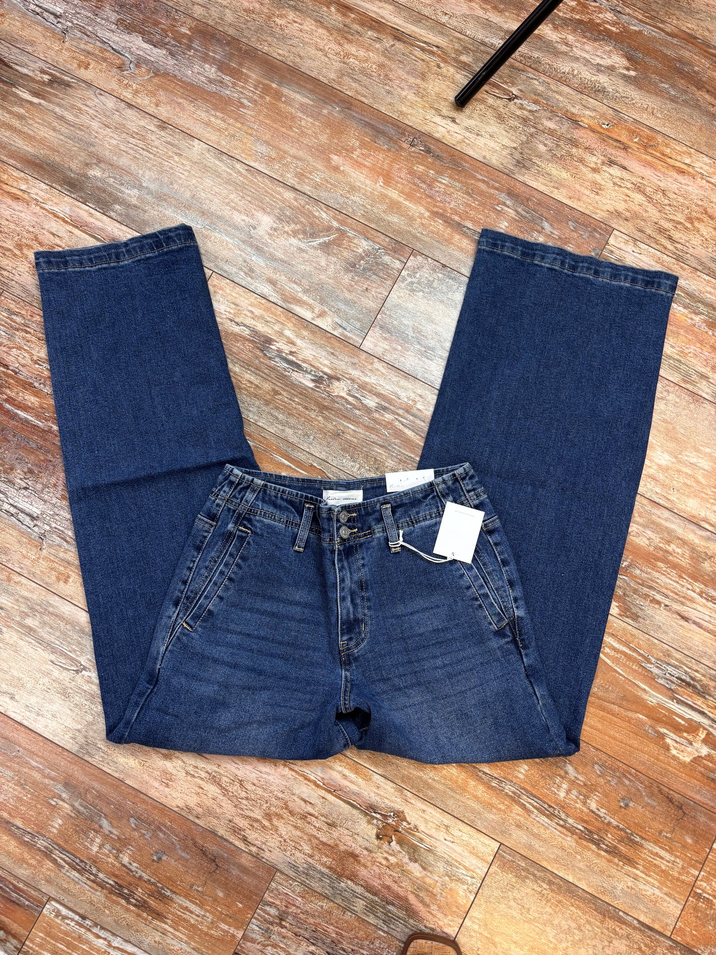 Crater High Rise Wide Leg - Dark