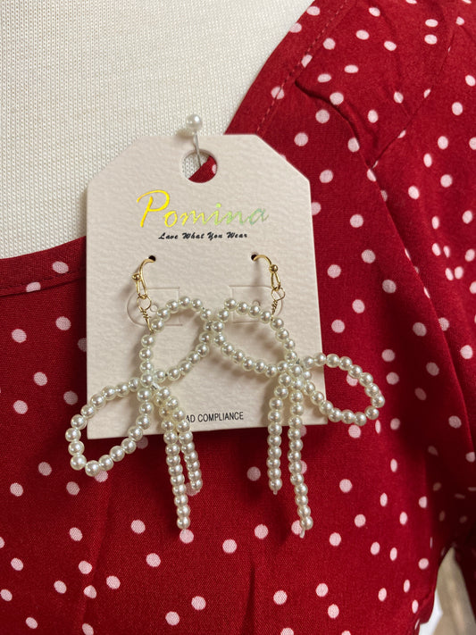 Pearl Bow Earring