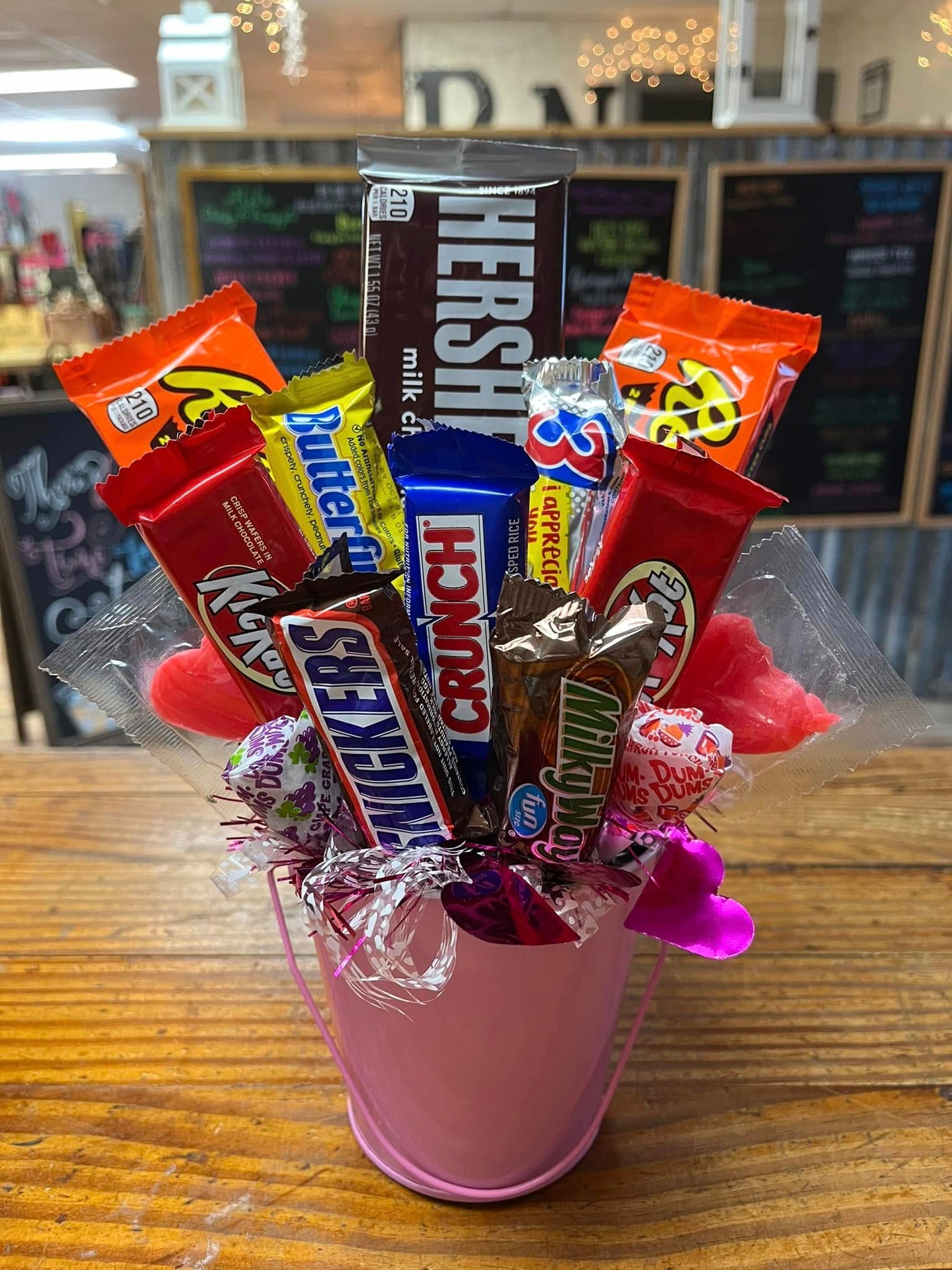 Bucket Valentines Bouquet