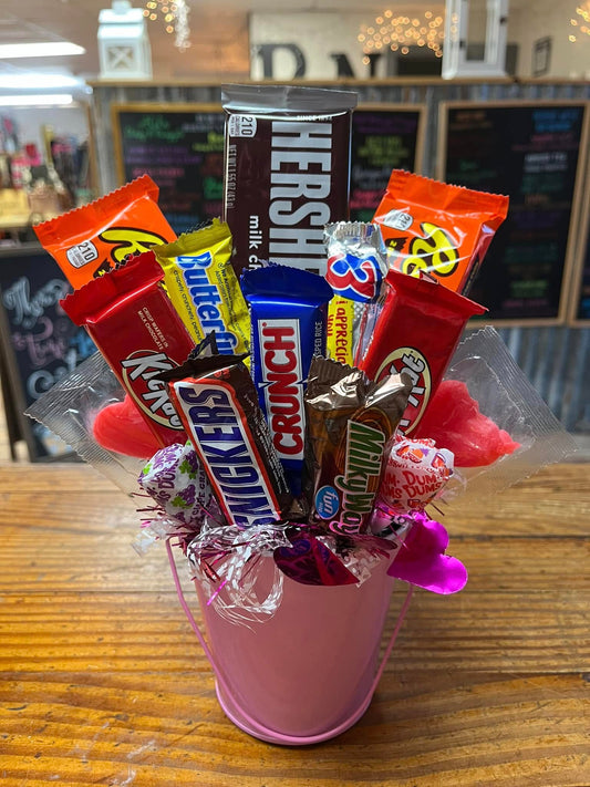 Bucket Valentines Bouquet