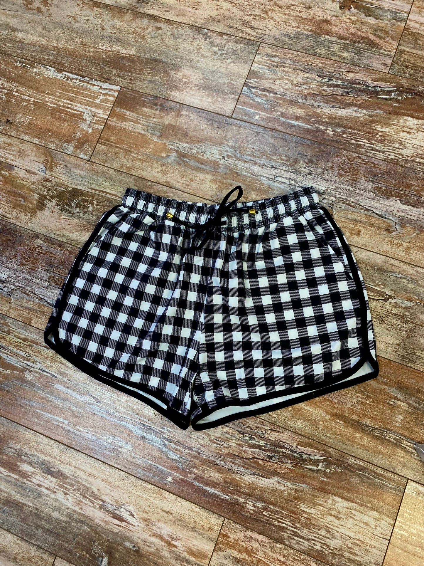 Black Gingham Everyday Shorts