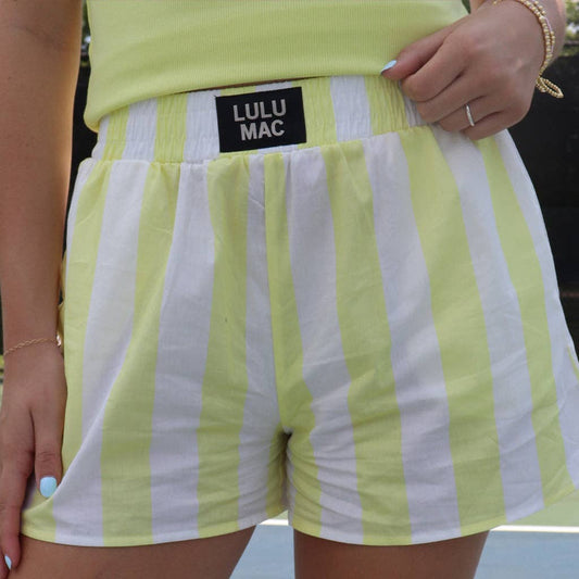 LULU MAC YELLOW DARBY BOXER SHORTS