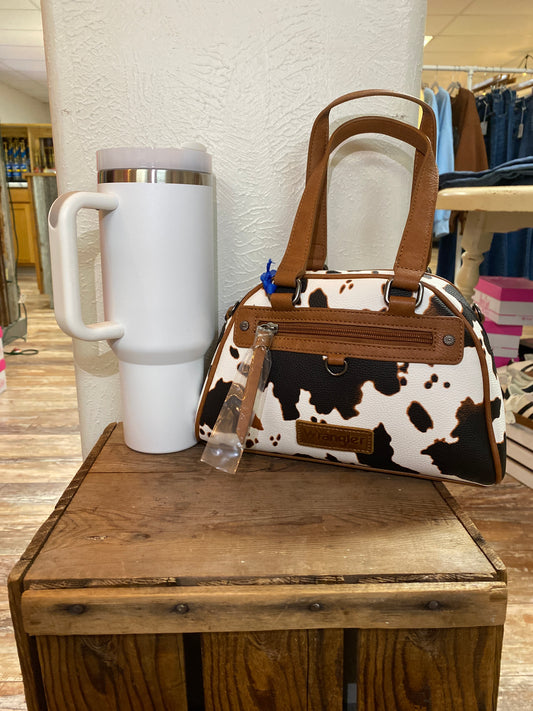 Wrangler Cow Print Satchel