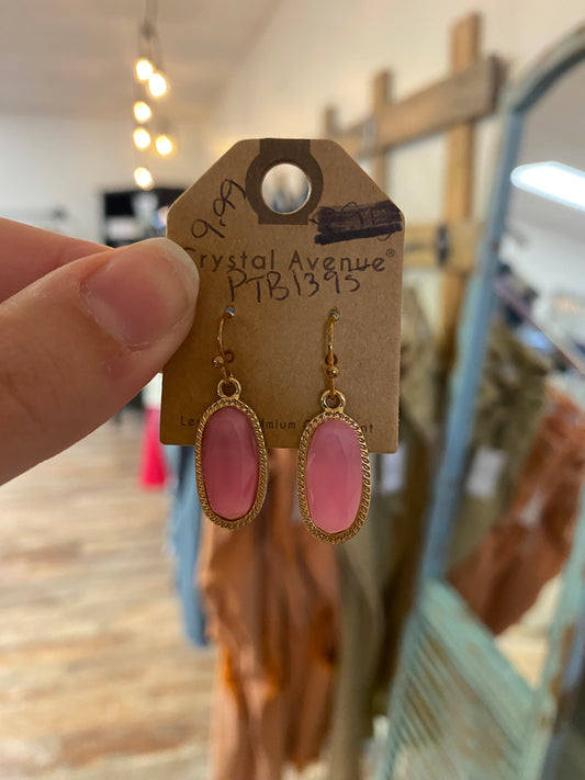 Pink And Gold Earrings