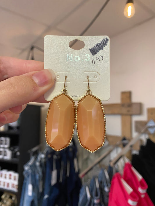 Peach Jewel Earrings