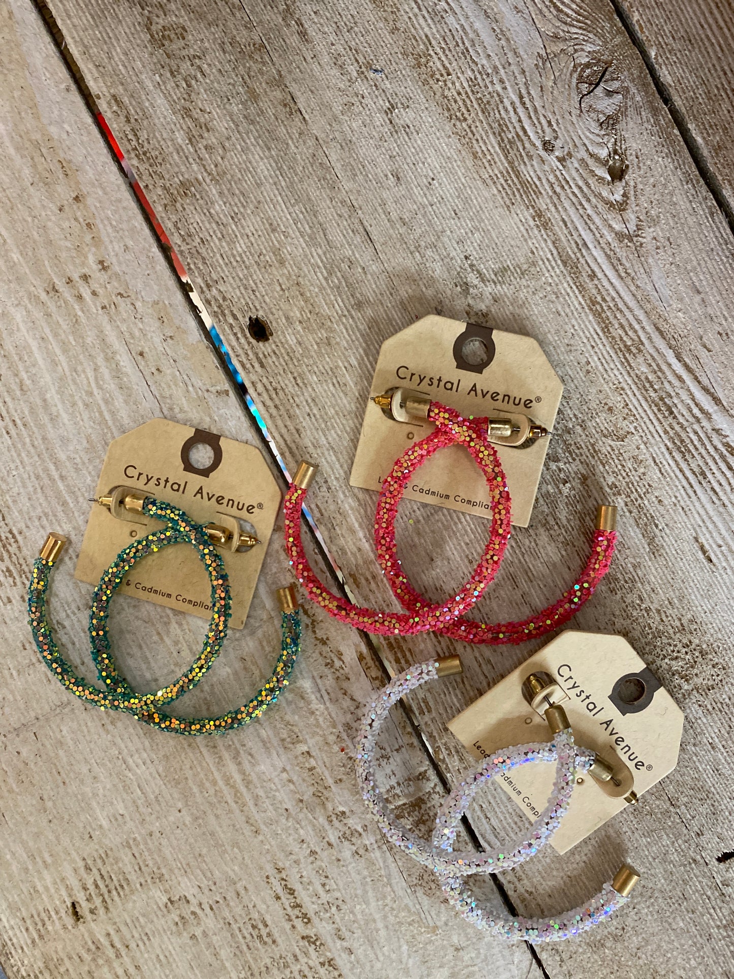 Rose Glitter Hoop 55MM