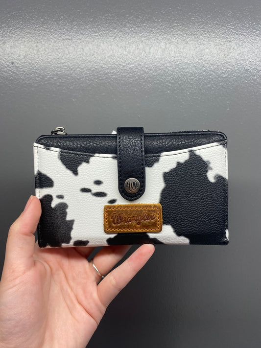 Wrangler Black Cow Print Bi-Fold Wallet