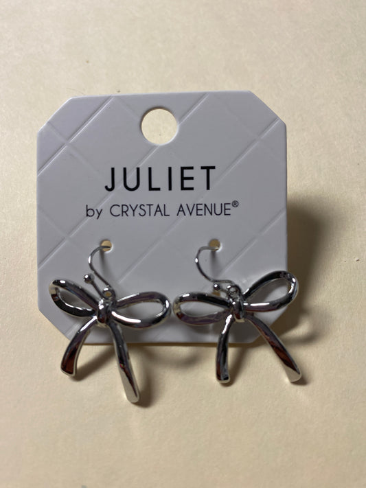Silver Bow Dangle Earring