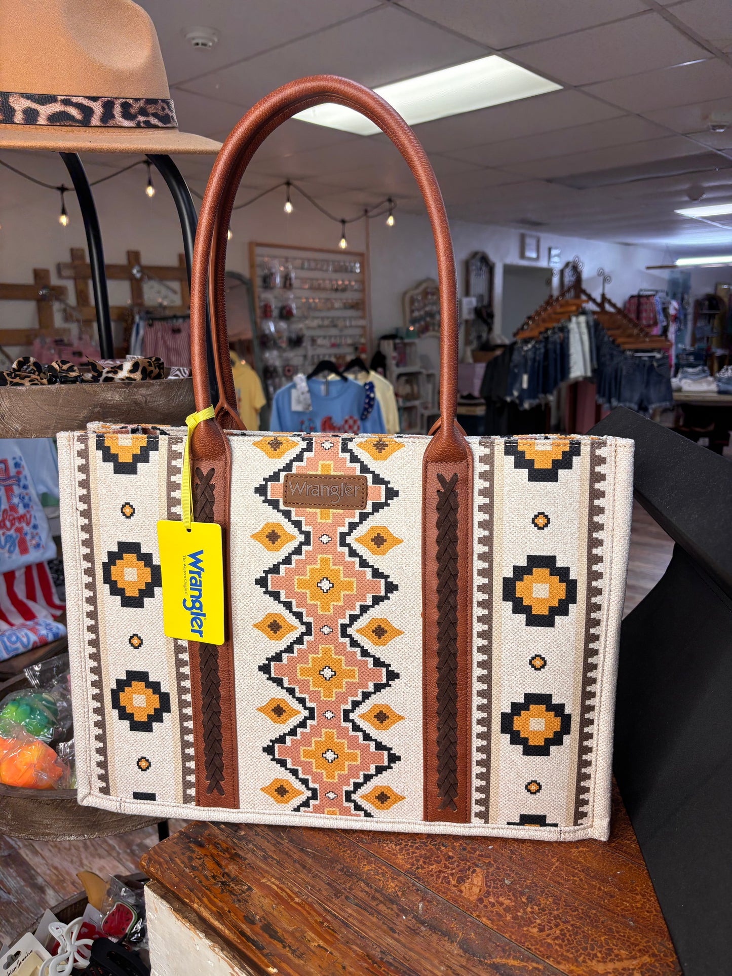 Wrangler Aztec Large Tote Bag