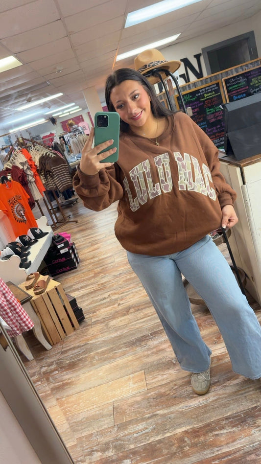LuLu Mac Camo Brown Sweatshirt