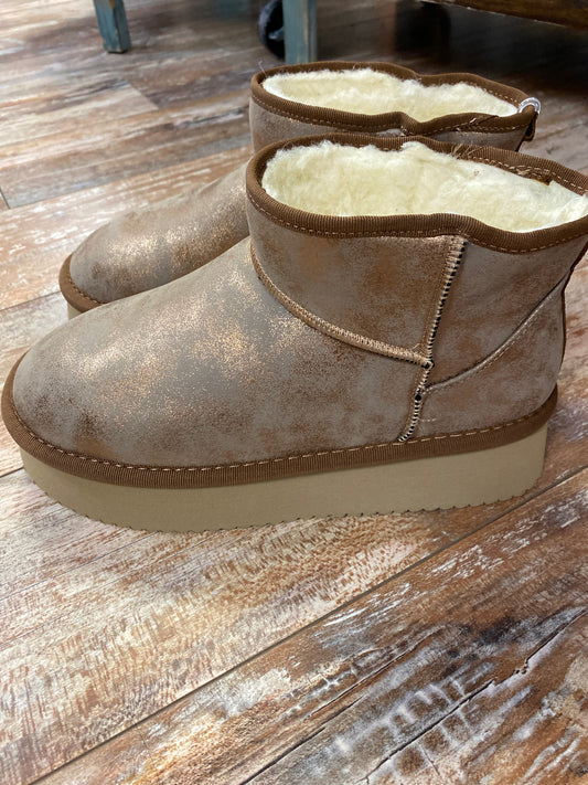 Room Service Washed Bronze Metallic Slip On