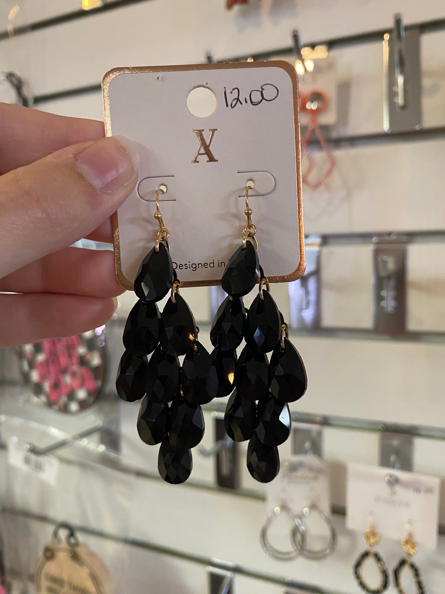 Black Dangle Earrings
