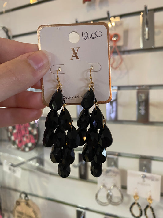 Black Dangle Earrings