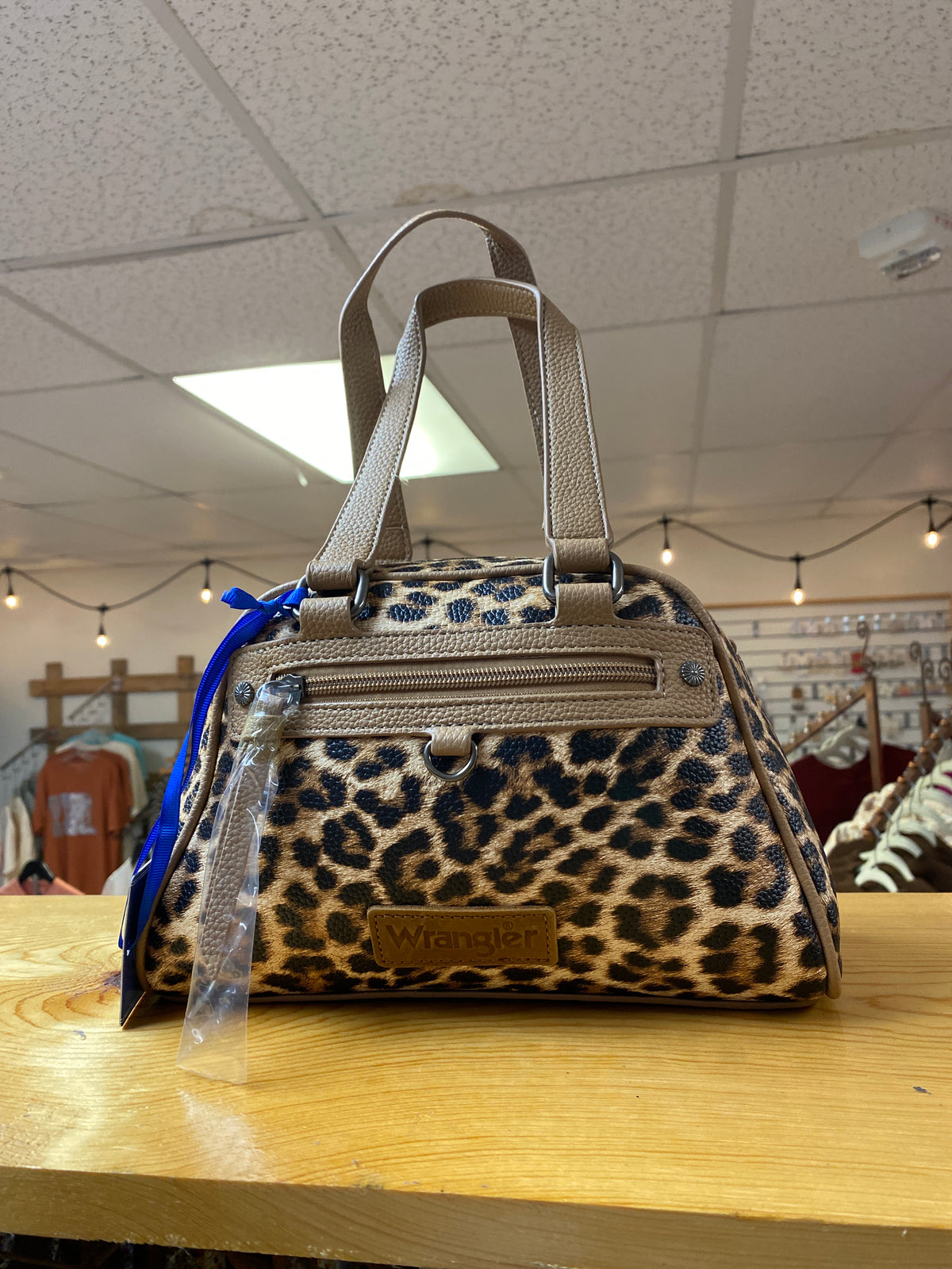 Wrangler Leopard Print Satchel